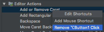 Remove AltButton1 click from add or remove caret